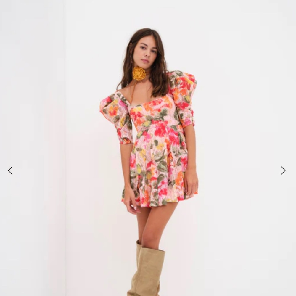For Love and Lemons Dascha Puff Sleeve Mini Dress